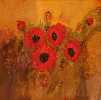 Summer Flowers, 2003. Oil on canvas by Elka Stapel.