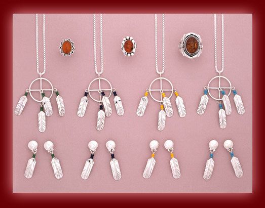 sterling silver Medicine wheels and gemstones