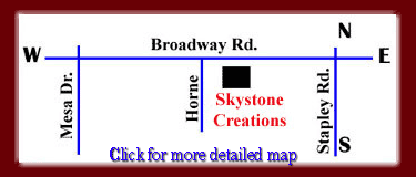 Map and driving direction to Skystone Creations store from Phoenix Sky Harbor Airport